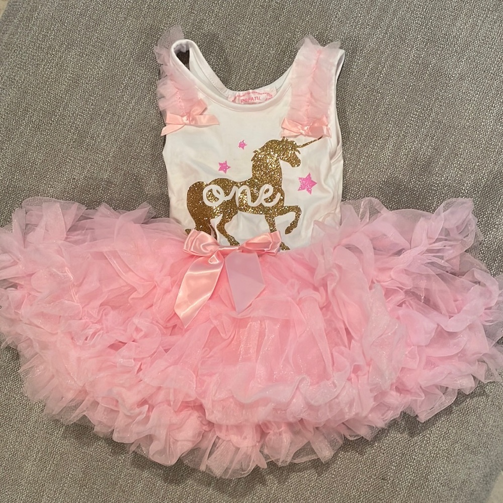 One year old unicorn Tutu birthday dress